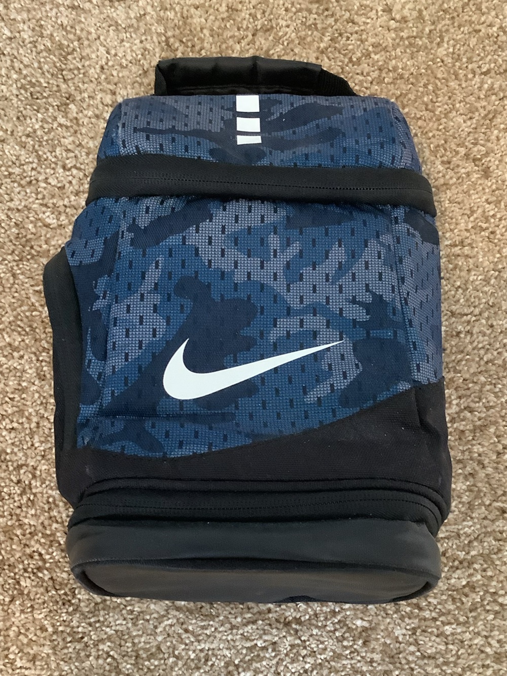 Nike Blue Camo Lunch Bag with White Swoosh